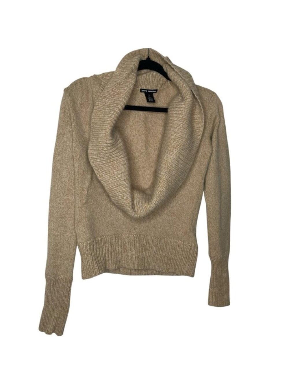 Vintage Club Monaco Lamb's Wool Blend Deep Cowl Neck Pullover Sweater Size Small